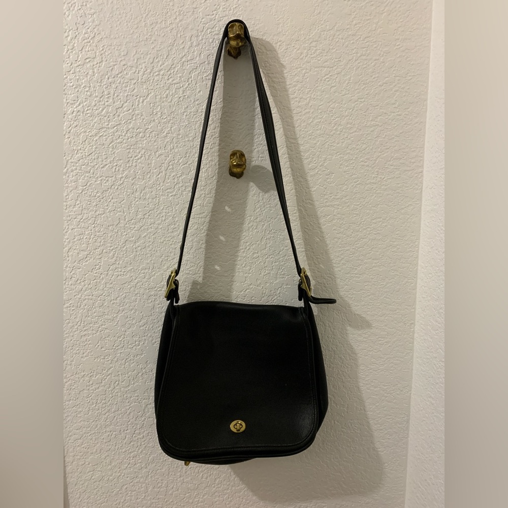 Vintage Coach Stewardess 9525 Crossbody Bag, Black